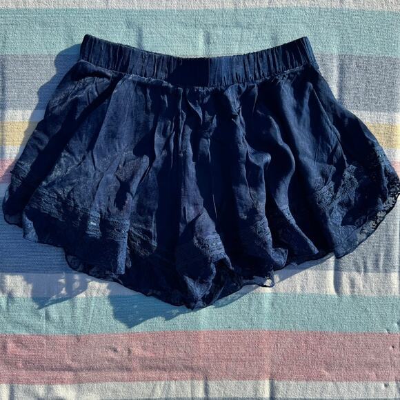 Free People Morning Breeze Shorts | NWT | Size S | Navy Blue | Boho Flowy Fit - Picture 6 of 6